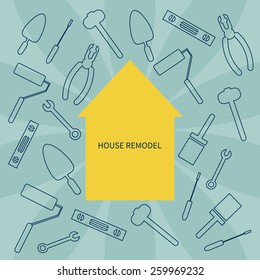 house remodel vector banner