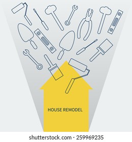 house remodel vector banner
