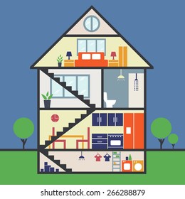 House remodeling infographic.Vector