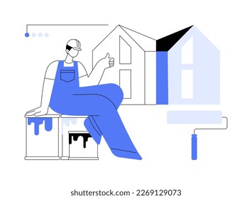 House renovation abstract concept vector illustration. Property remodeling ideas and tips, construction services, potential buyer, house listing, renovation design project abstract metaphor.