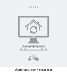 House renovation online services - Vector flat icon