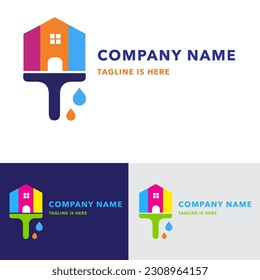 house renovation or house painting Logo design	