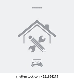 House renovation - Vector web icon