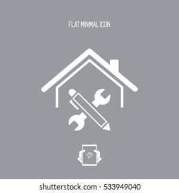 House renovation - Vector web icon