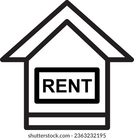 House Rent Icon: "A symbol representing property leasing and tenancy agreements, facilitating the process of renting residential spaces for both landlords and tenants."