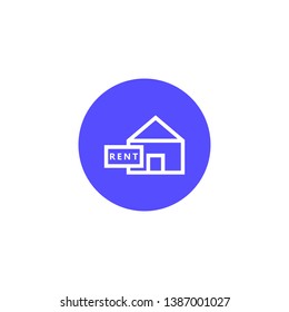 House rent icon - Property rent sign vector