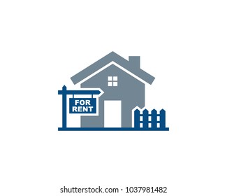 House For Rent Icon Vector Logo Template