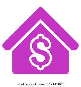House Rent icon. Vector style is flat iconic symbol with rounded angles, violet color, white background.