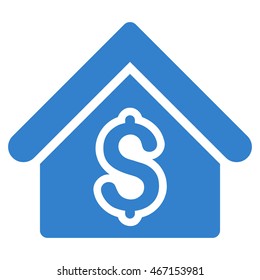 House Rent icon. Vector style is flat iconic symbol with rounded angles, cobalt color, white background.