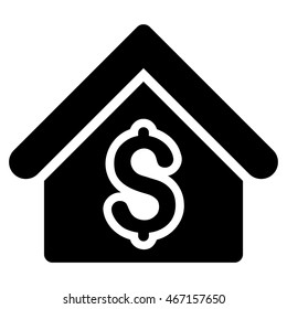 House Rent icon. Vector style is flat iconic symbol with rounded angles, black color, white background.