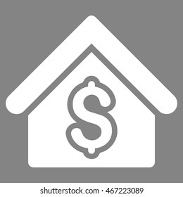 House Rent icon. Vector style is flat iconic symbol with rounded angles, white color, gray background.