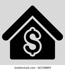 House Rent icon. Vector style is flat iconic symbol with rounded angles, black color, light gray background.