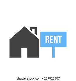 House, rent, investment icon vector image. Can also be used for real estate, property, land and buildings. Suitable for mobile apps, web apps and print media.