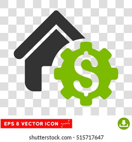 House Rent Options EPS vector icon. Illustration style is flat iconic bicolor eco green and gray symbol.