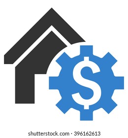 House Rent Options vector icon. Style is flat symbol, cobalt color, white background.