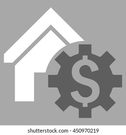 House Rent Options vector icon. Style is bicolor flat symbol, dark gray and white colors, silver background.