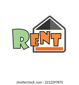 House for rent or property for rent vector illustration on white background.