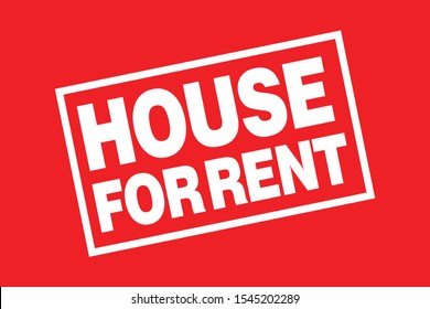 House for rent red background