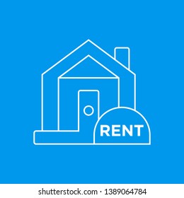 House rent sign icon - vector