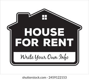 House for rent sign vector