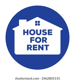 Casa en alquiler signo Vector