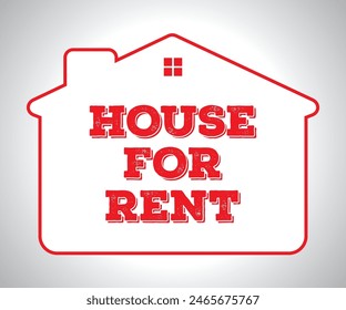 House for rent sign vector 