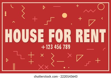diseño de plantilla de casa para alquiler. Banner de publicación editable en bienes raíces. afiche publicitario de moda en un esquema de colores fantástico. mejor impreso.