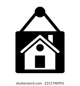 House for Rent Vector Glyph Icon For Personal And Commercial Use.
