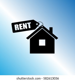 House for rent vector icon