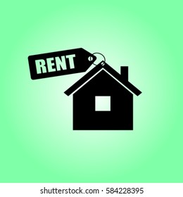 House for rent vector icon