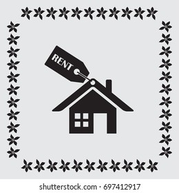 House for rent vector icon