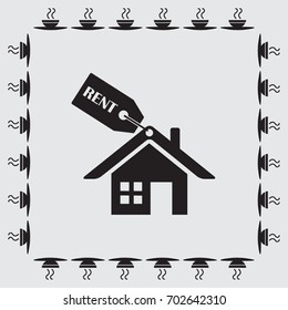House for rent vector icon