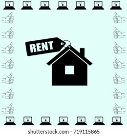 House for rent vector icon