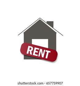 House for rent. Vector illustration. Home rent icon