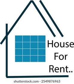 House for rent . Vector illustration in whait background