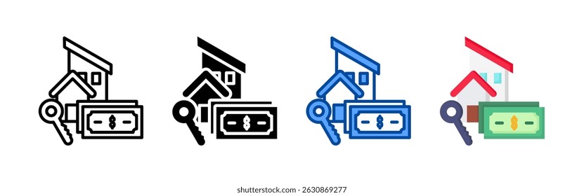 House rental icon set bundle. Multi style icon collection perfect for websites, apps, and presentations. Simple vector icon collection