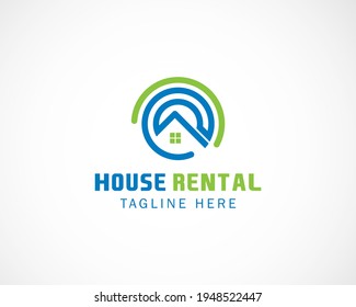 house rental logo real estate building illustration logo
