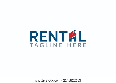 House rental logo with a tag as letter "A"