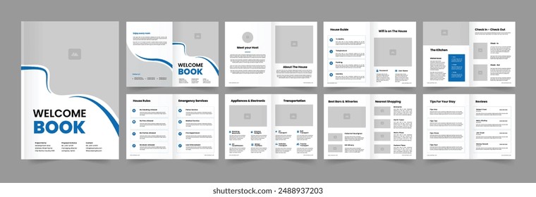  House Rental Welcome Book Layout Template 