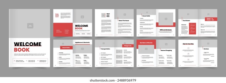  House Rental Welcome Book or Welcome Book Template 