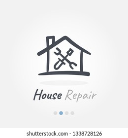 House Repair doodle icon