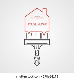 House repair. Elements and icons for cards, illustration, poster and web design.