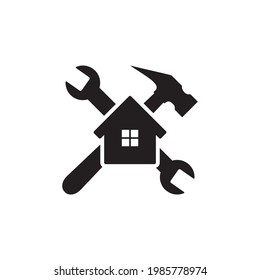 house repair icon vector and tools icon vector