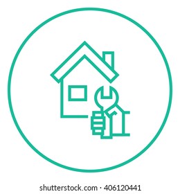 House repair line icon.