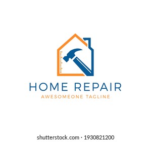ilustración vectorial del diseño del logotipo de reparación de casas