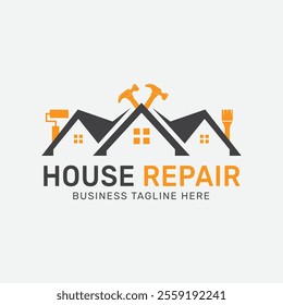 House Repair Logo Design Vector Template 