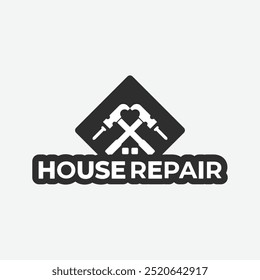 house repair logo, home renovation service logo design