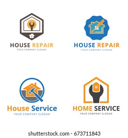 House Repair Logo , Home Service Logo, House Vector Collection , illustration