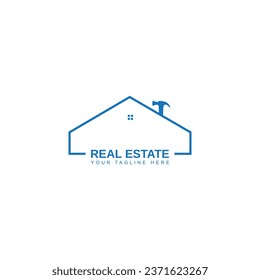 House repair logo. House, Real Estate, Construction, Building Logo. House Vector. Tools icon. Repairs house sign. Home improvement icon.