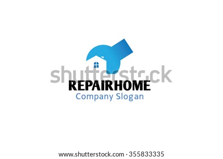 House Repair Logo Vector Symbol Design Illustration
